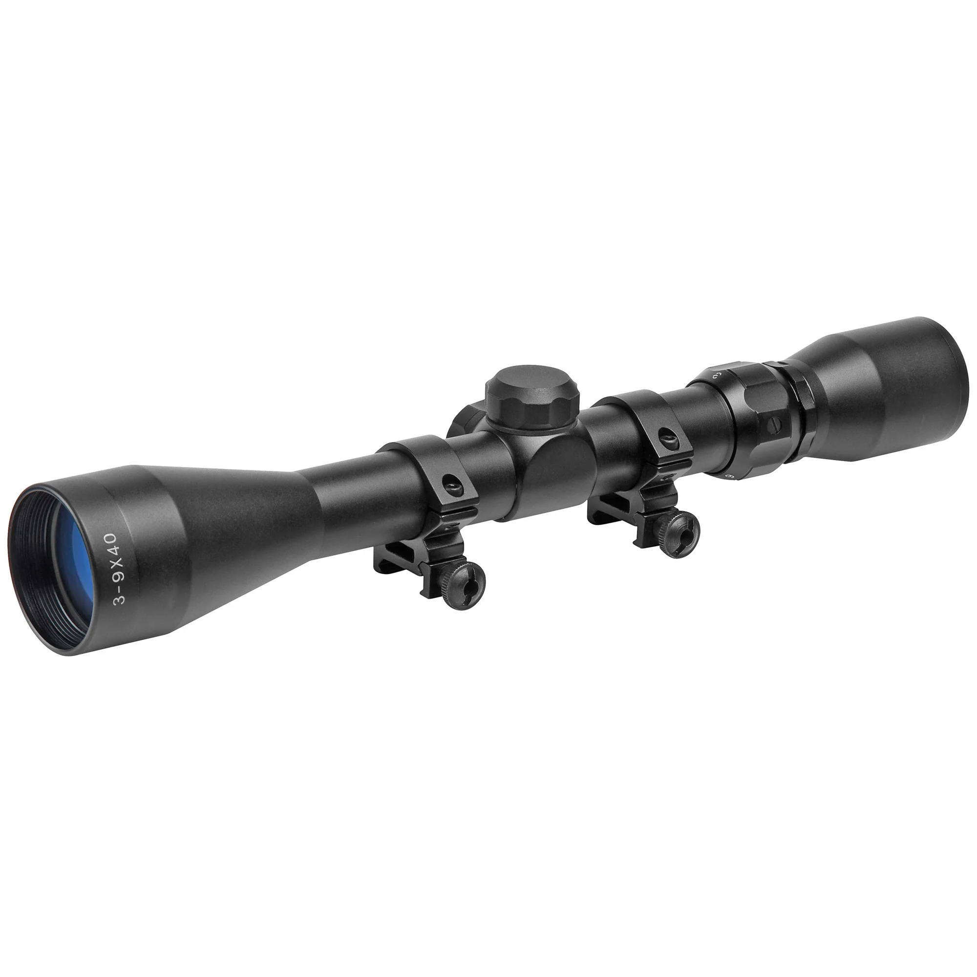 TRUGLO TRUSHOT 3-9x40mm 1-inch Duplex Reticle Riflescope with Rings - TG853940B