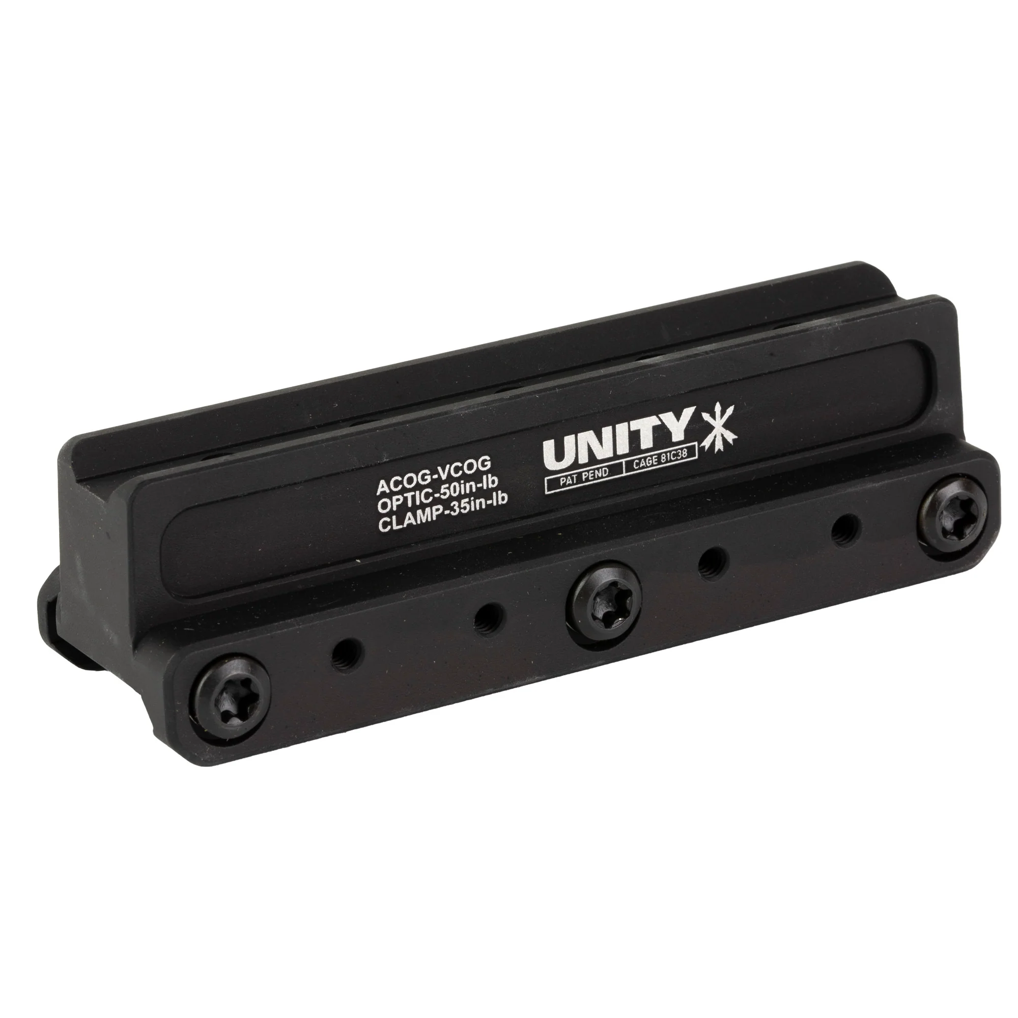 Unity Tactical FAST, Optic Mount, ACOG/VCOG, Black Anodized - FST-COGB