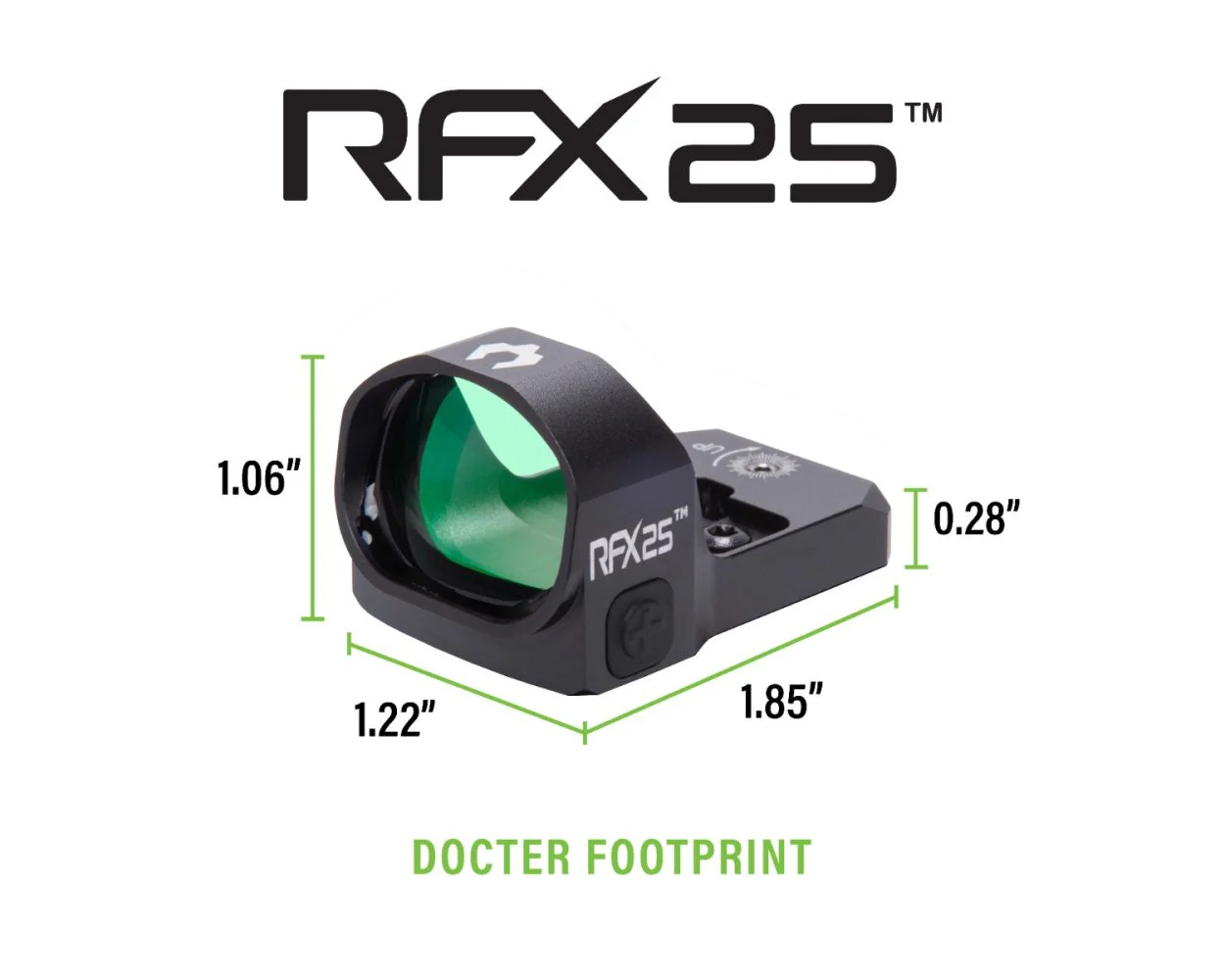 Viridian RFX 25 3 MOA Green Dot Sight - Docter Footprint - 6061 T6 Aluminum - Image 4