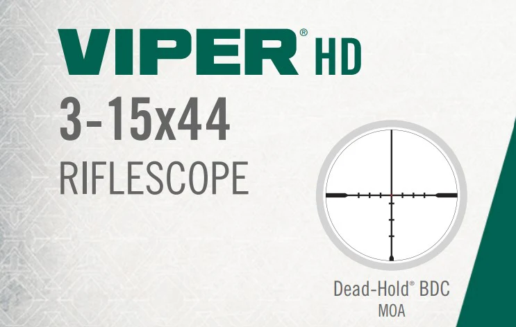 Vortex Viper HD 3-15x44 SFP Dead-Hold BDC MOA, VMR-3 MOA, VMR-3 MRAD - Image 4