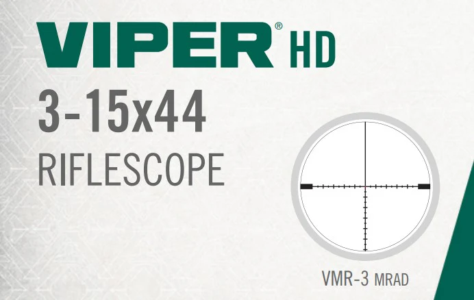 Vortex Viper HD 3-15x44 SFP Dead-Hold BDC MOA, VMR-3 MOA, VMR-3 MRAD - Image 6
