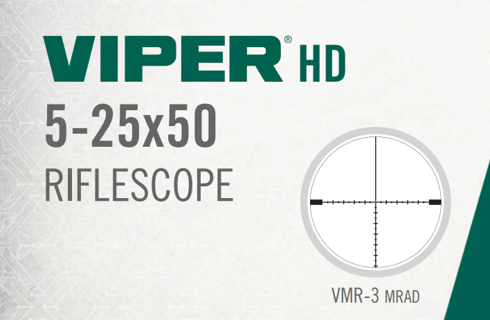 Vortex Viper HD 5-25x50 FFP VMR-4 MOA, VMR-4 MRAD, VMR-3 MOA, VMR-3 MRAD - Image 5