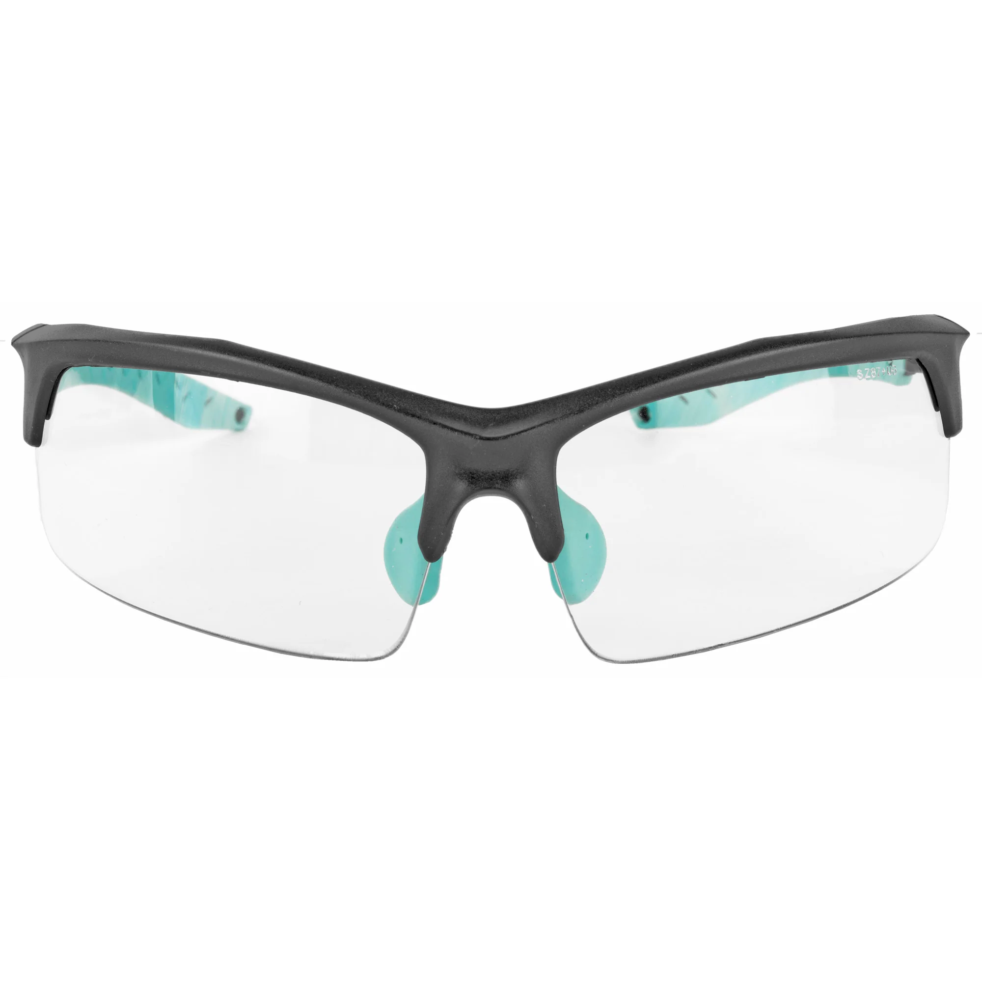 Walker's Teal Impact-Resistant Sport Glasses, Clear Lens, UV Protection Shooting Eyewear