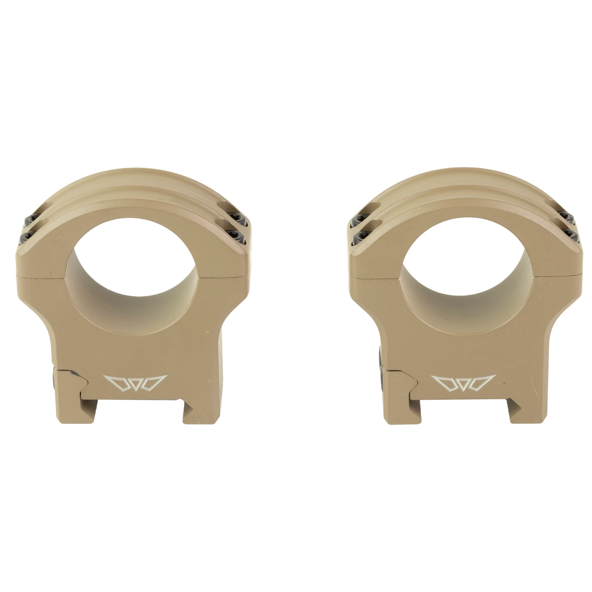 Warne HyperLite Rings, 1-Inch High, Picatinny, Flat Dark Earth Matte - 8502DE