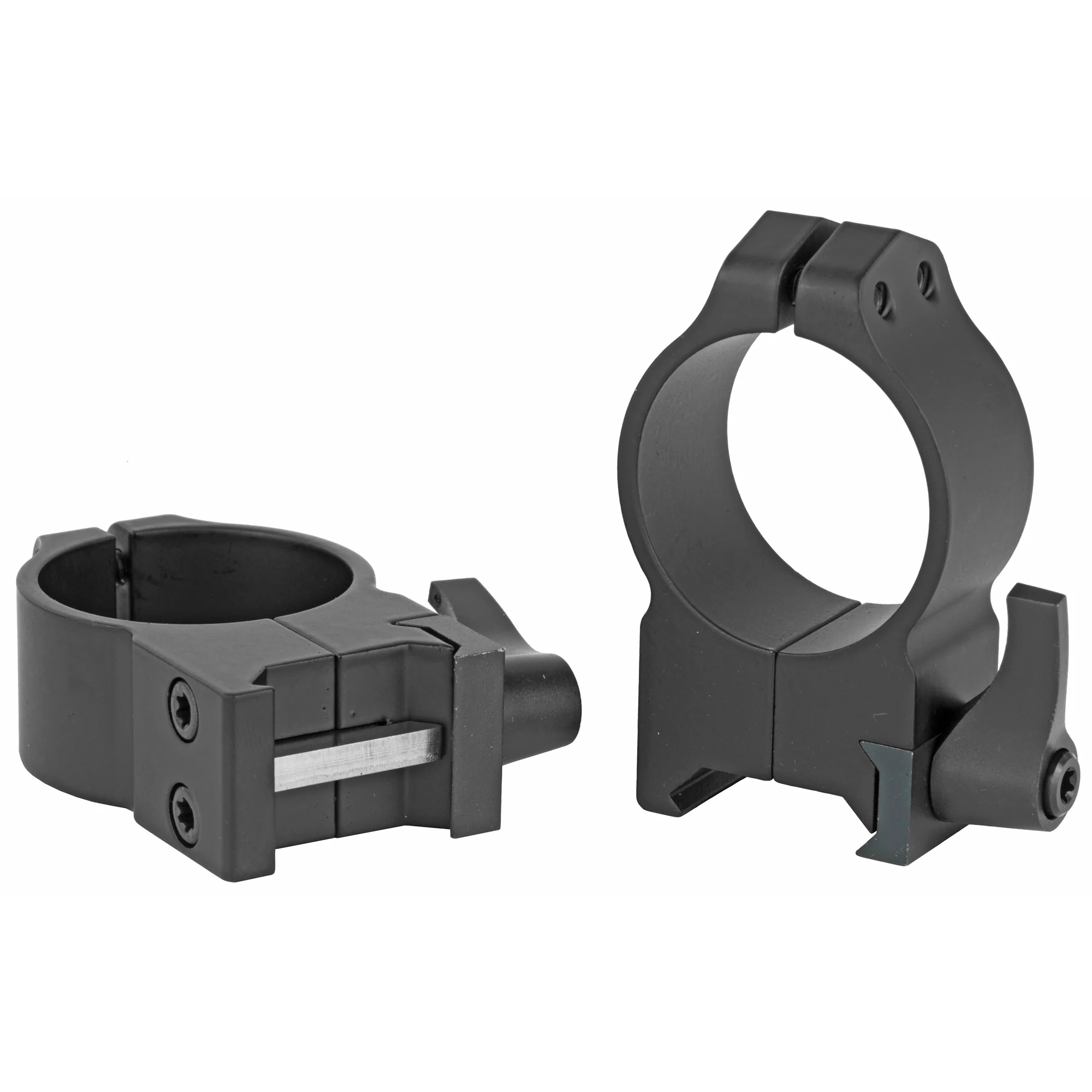 Warne Maxima, 30mm High Quick Detach Scope Rings, Picatinny, Black Matte - 215LM - Image 2