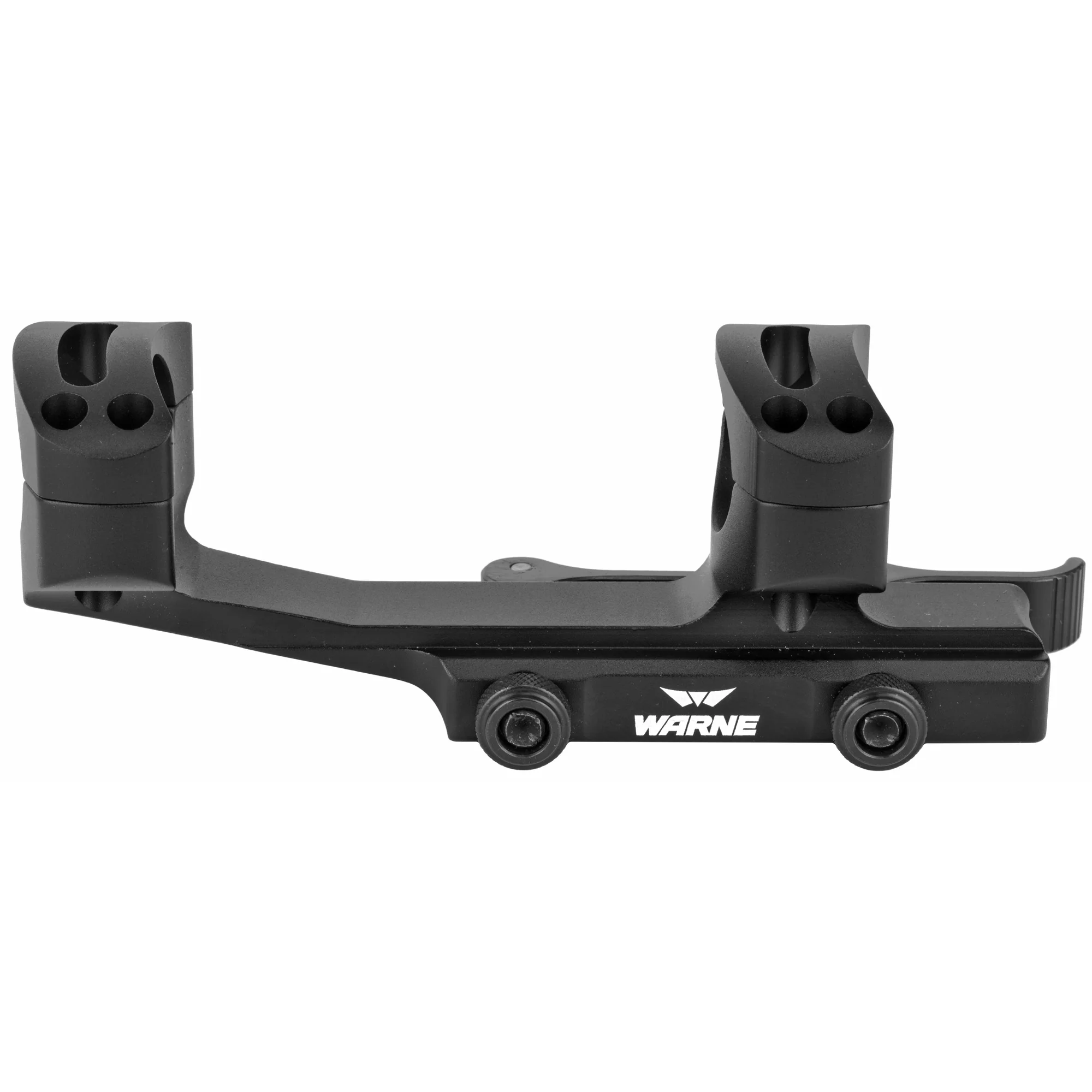 Warne Quick Detach, 1-Inch Cantilever Scope Mount, AR Rifles, Black Matte - QDXSKEL1TW - Image 3