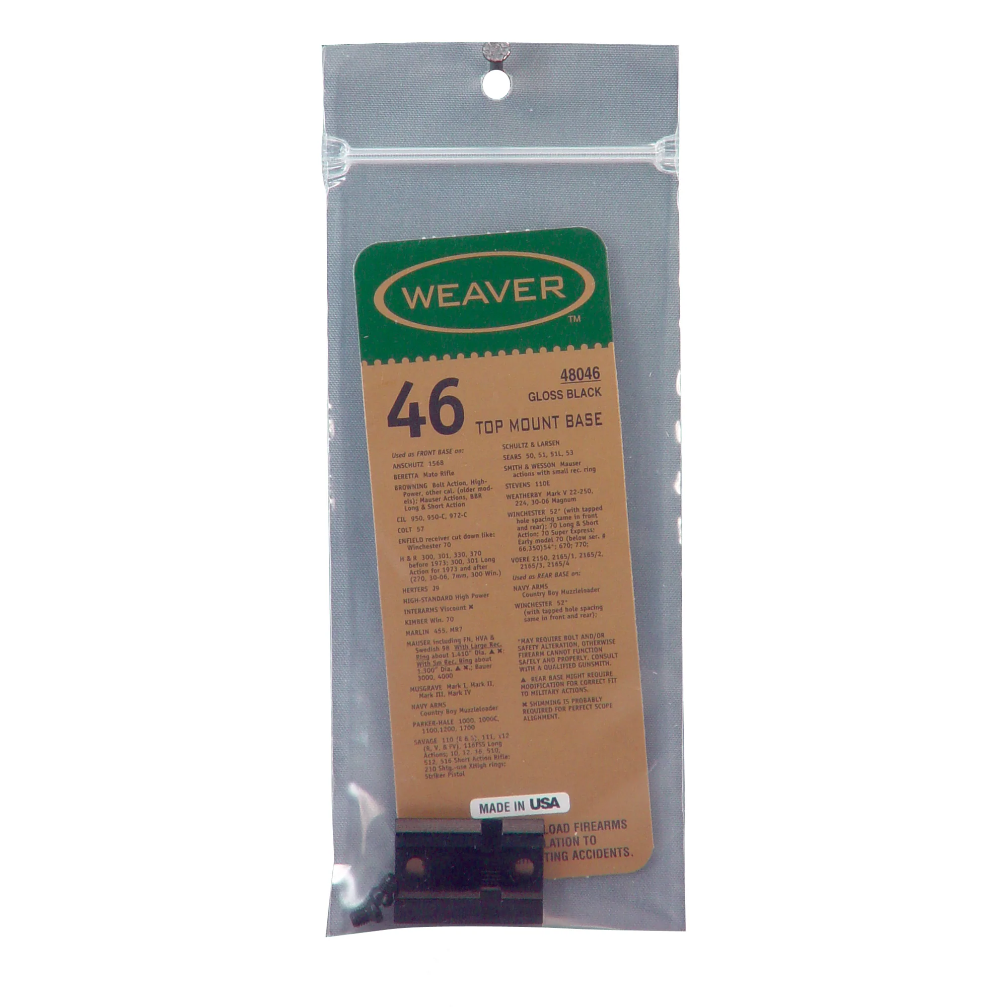 Weaver, Scope Base, Browning Blt Act, Black Gloss - 48046 - Image 3