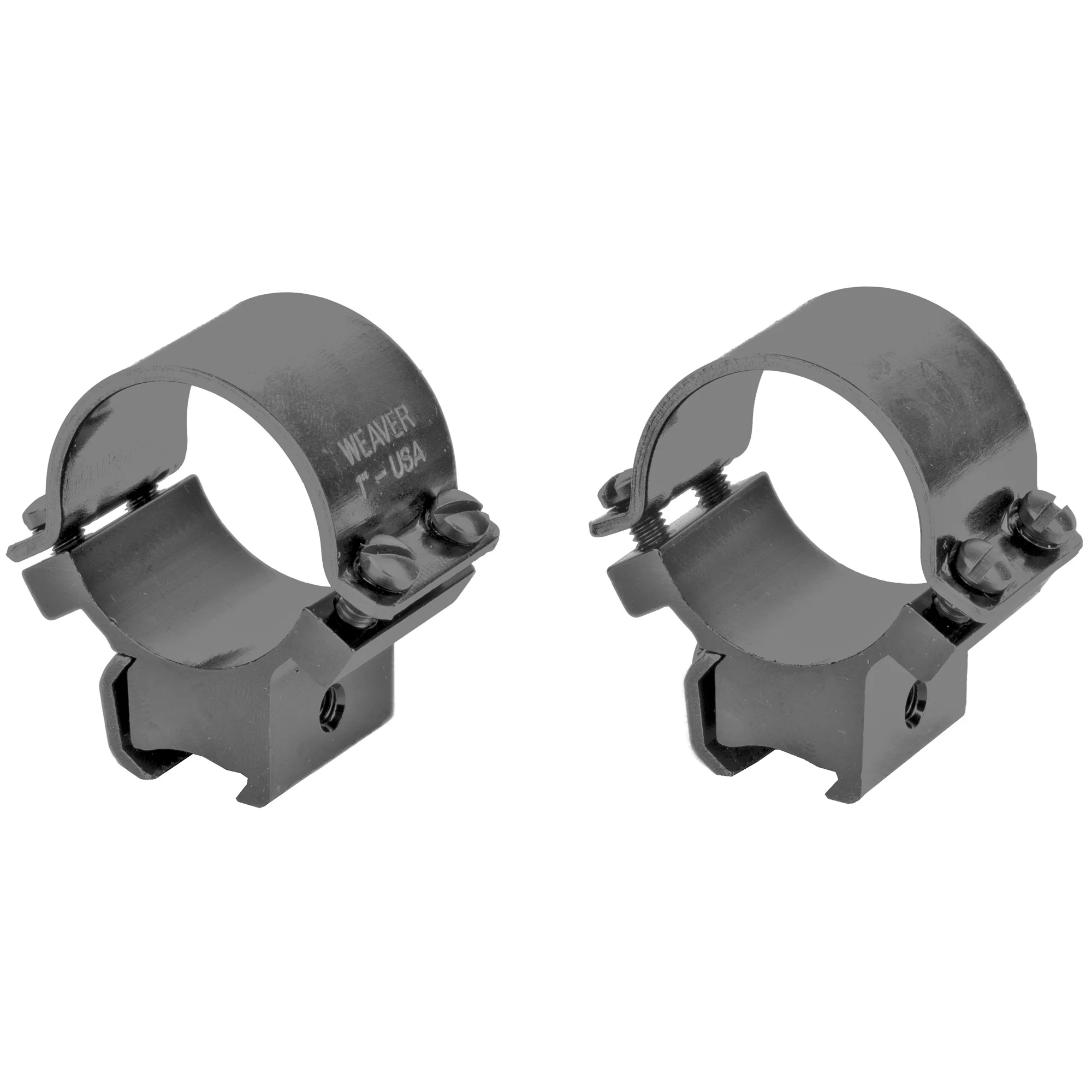 Weaver Sure Grip, 1-Inch Scope Rings, Black Gloss - 49819
