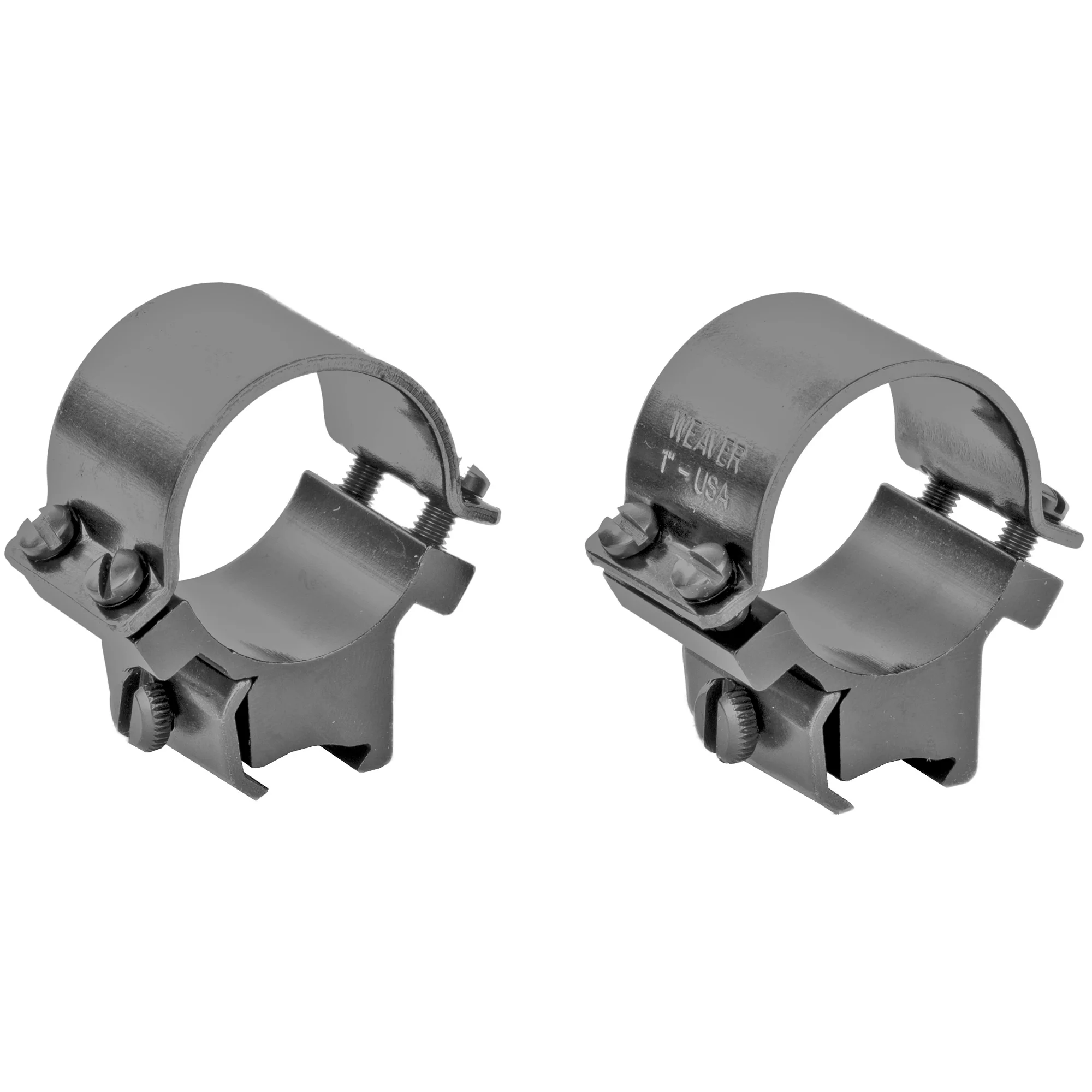 Weaver Sure Grip, 1-Inch Scope Rings, Black Gloss - 49819 - Image 2